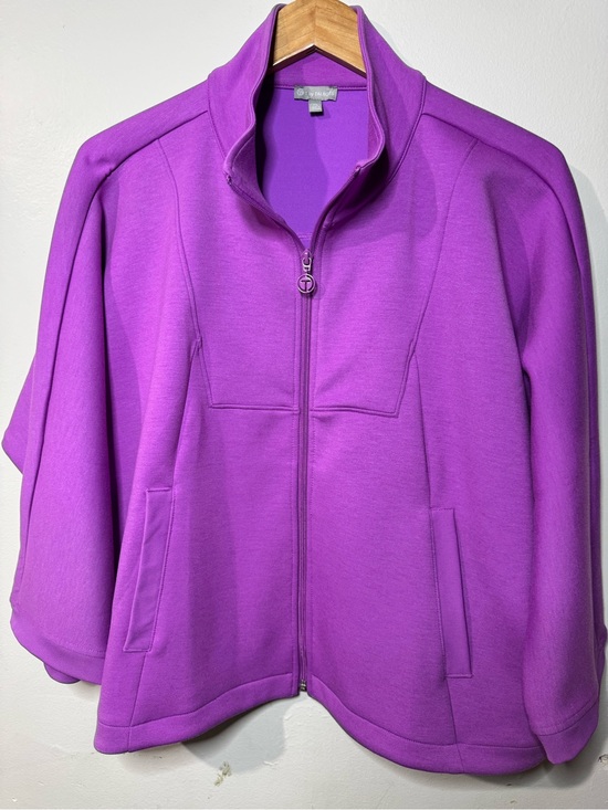 Talbots Jackets & Blazers - Talbots Bright Purple Zip-Up Bomber Jacket
